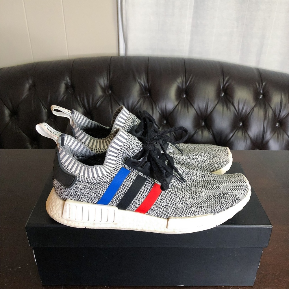 Adidas NMD R1 Tri Color Stripes White